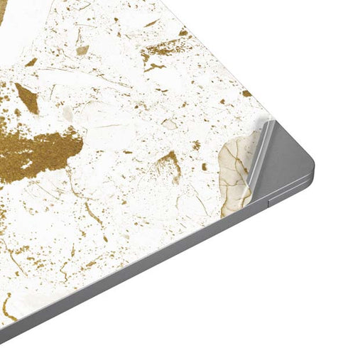 White Scattered Marble Universal Laptop 12in (9.8 x 6.8in) Skin
